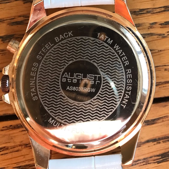 August Steiner Mother of Pearl Rose Gold Watch - Picture 8 of 8